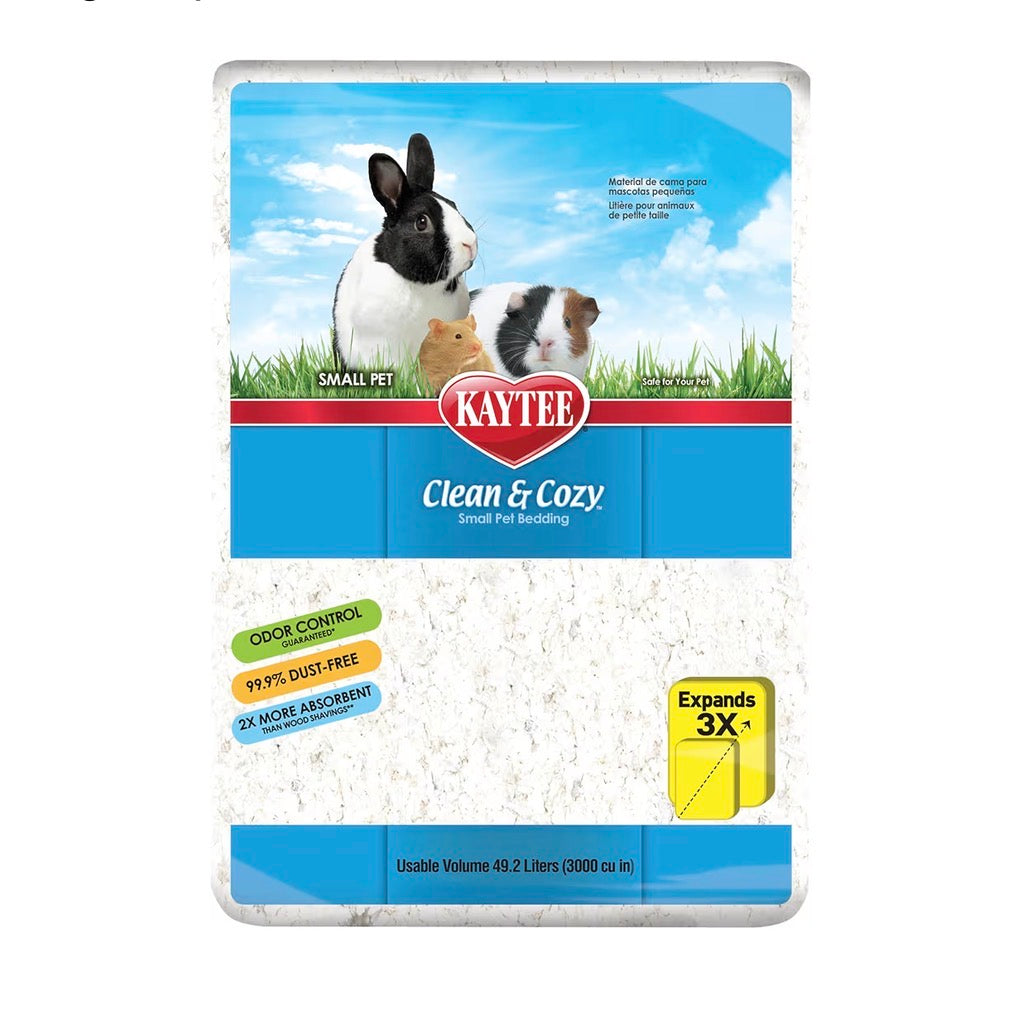 Kaytee Clean & Cozy White Paper Bedding 49.2 Liters