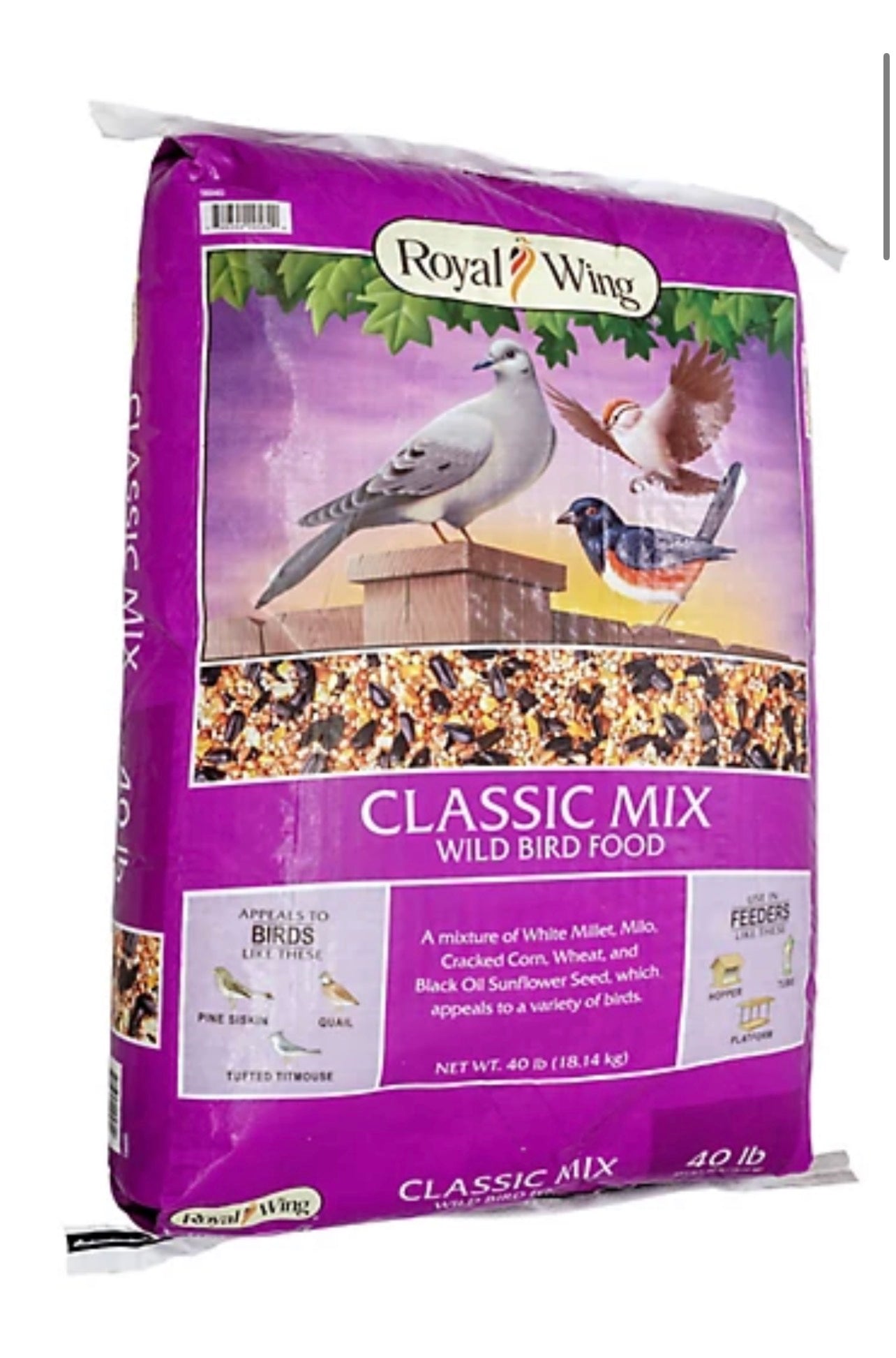 Royal Wing Classic Mix Wild Bird Food 40 lb