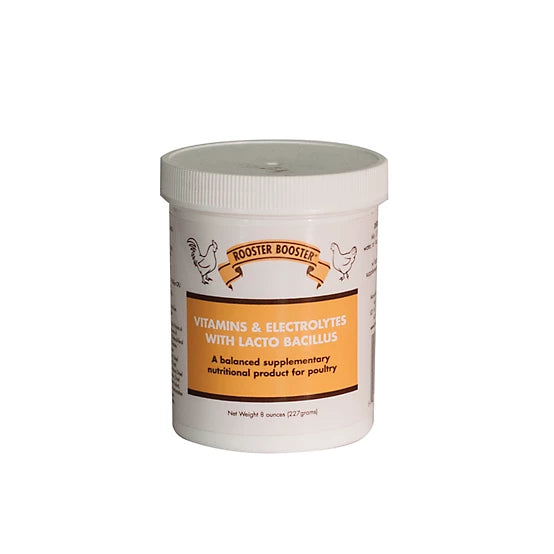 Rooster Booster Vitamins & Electrolytes with Lactobacillus Poultry Supplemeny 8 oz