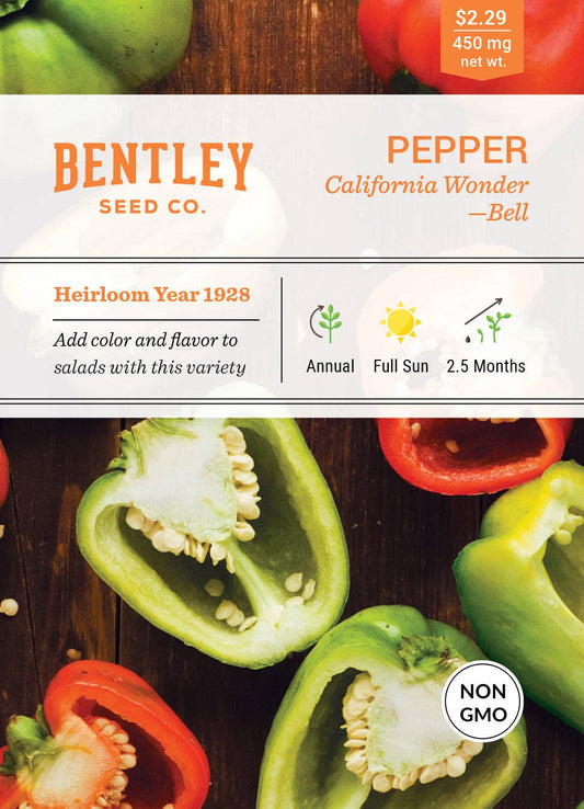Pepper, California Wonder Seed Packets