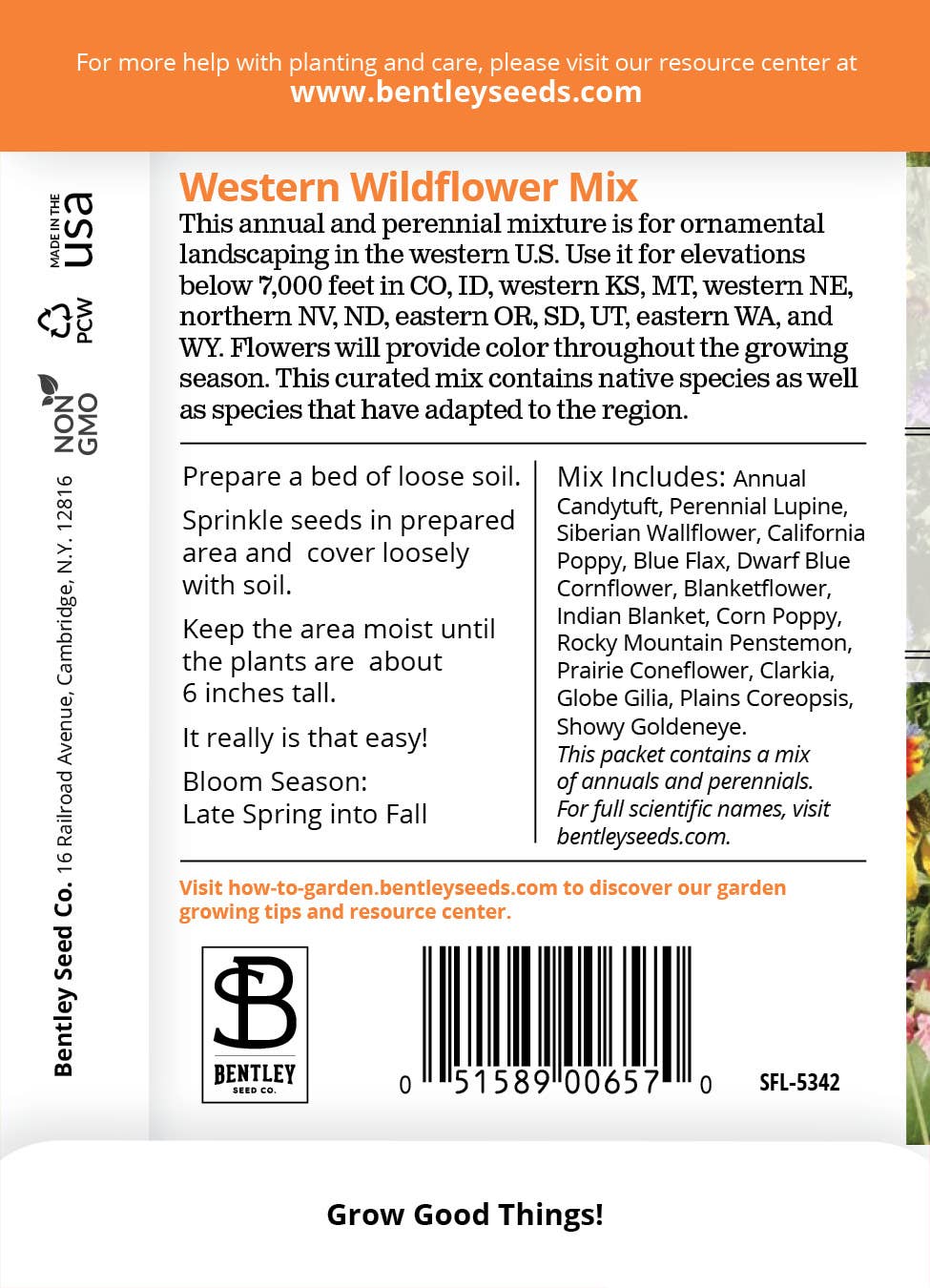 Western Wildflower Mix Seed Packets