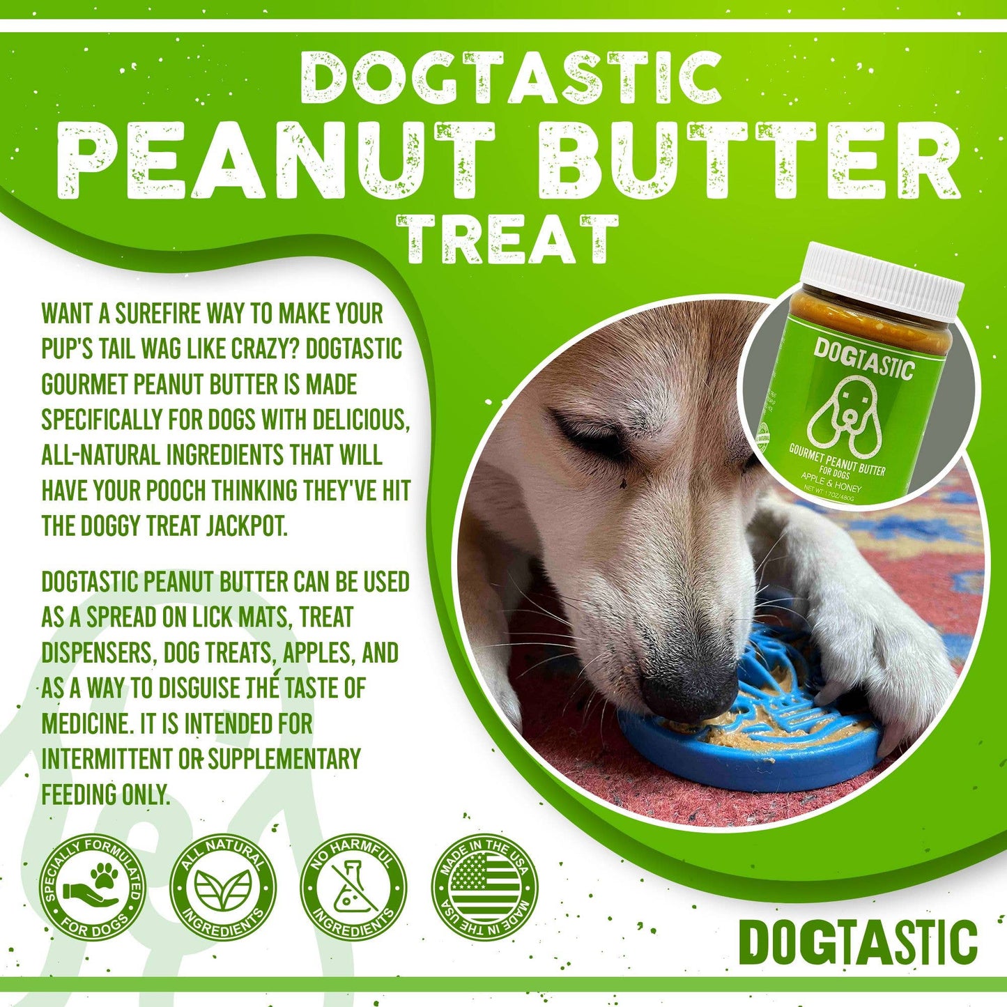 Dogtastic Gourmet Peanut Butter for Dogs - Pumpkin  Flavor