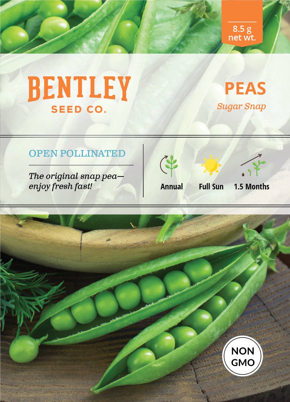 Peas, Sugar Snap Seed Packets
