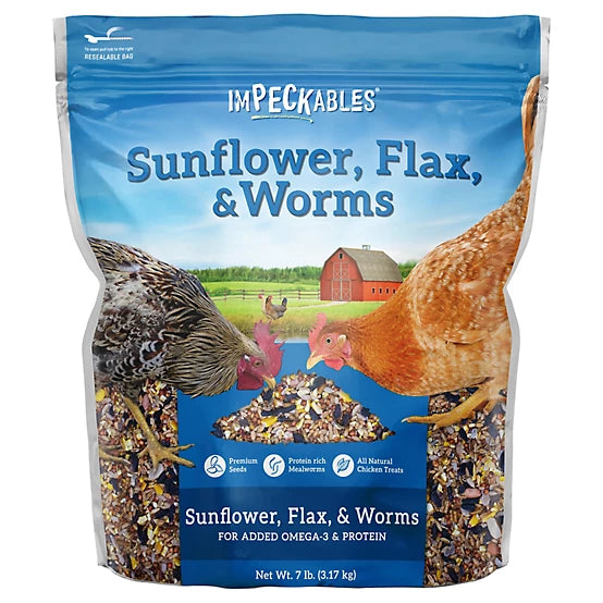 Sunflower Flax & Worms Poultry Treat