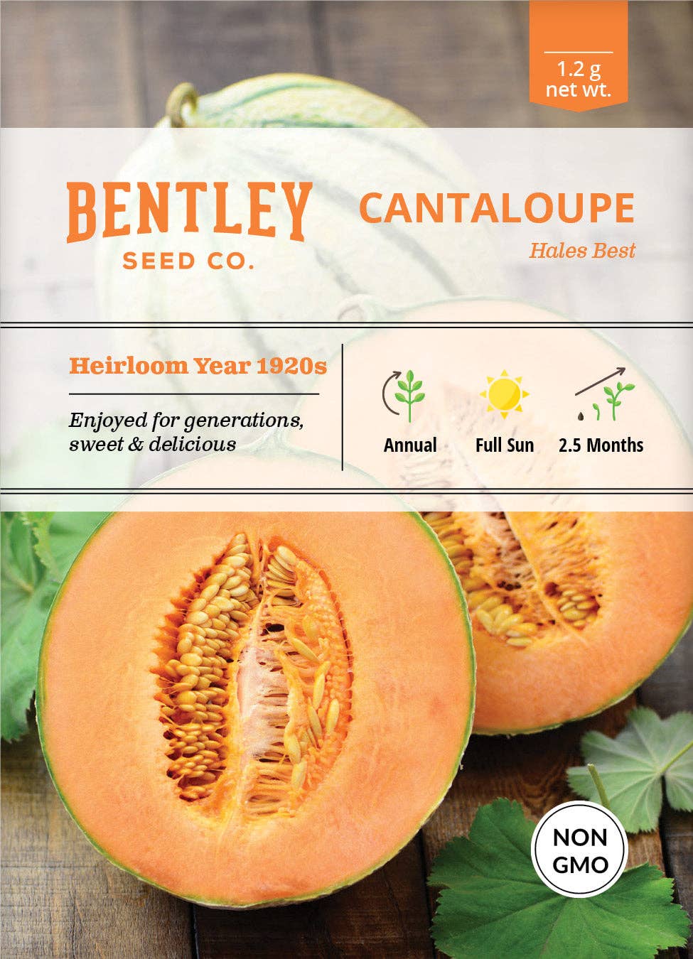 Cantaloupe, Hales Best Seed Packets