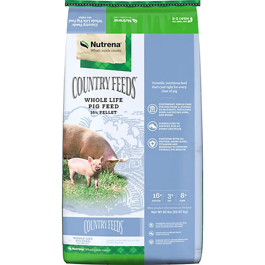 Nutrena 16% Protein Whole Life Pelleted Pig Feed 50 lb