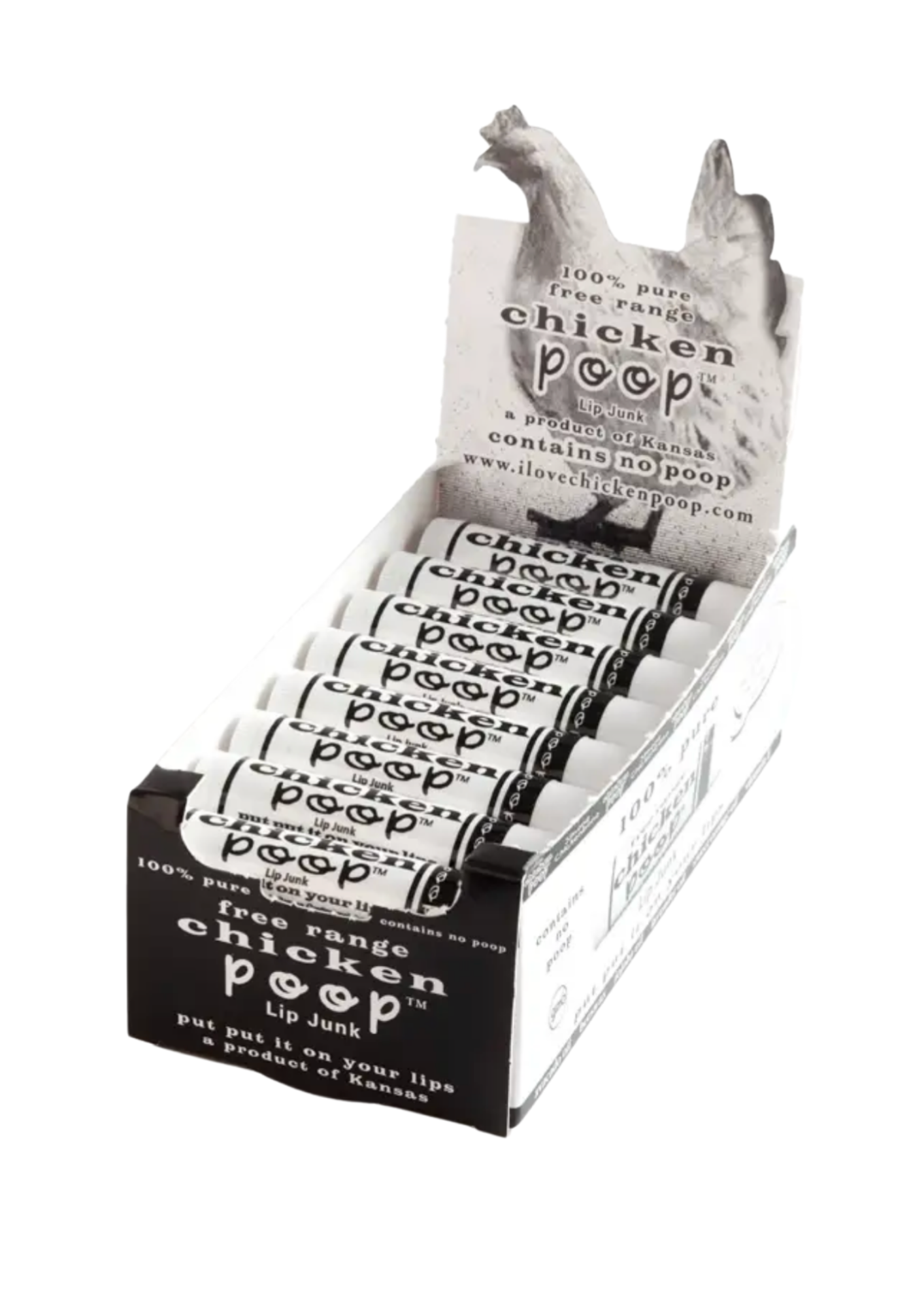 Chicken Poop® ORIGINAL Lip Balm, All Natural 24ct. TRAY