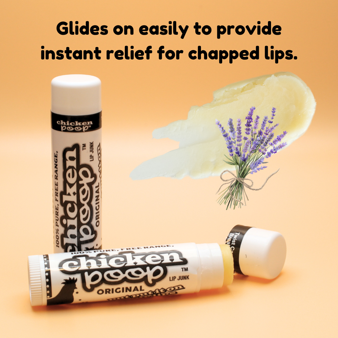 Chicken Poop® ORIGINAL Lip Balm, All Natural 24ct. TRAY