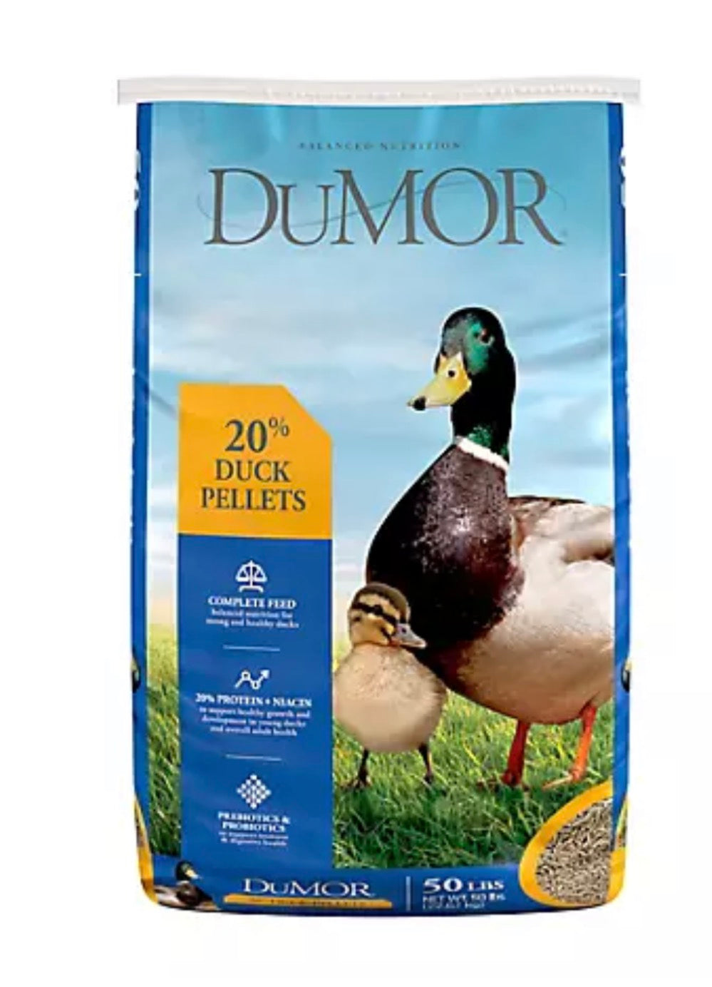 DuMOR Pelleted Duck Feed, 50 Ib. Bag