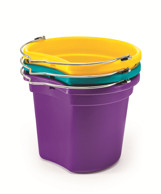 KD-120E 18 Qt. Flat Back Silver Line Bucket