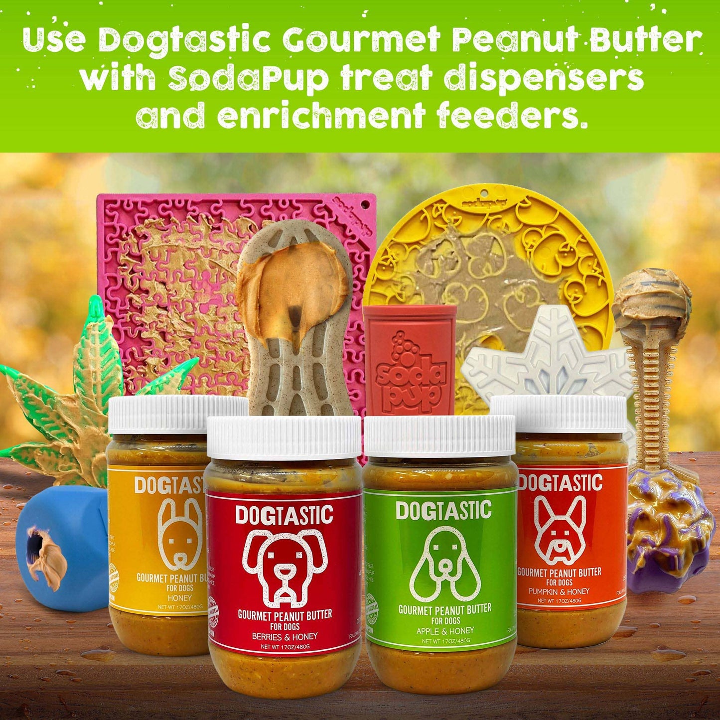 Dogtastic Gourmet Peanut Butter for Dogs - Pumpkin  Flavor
